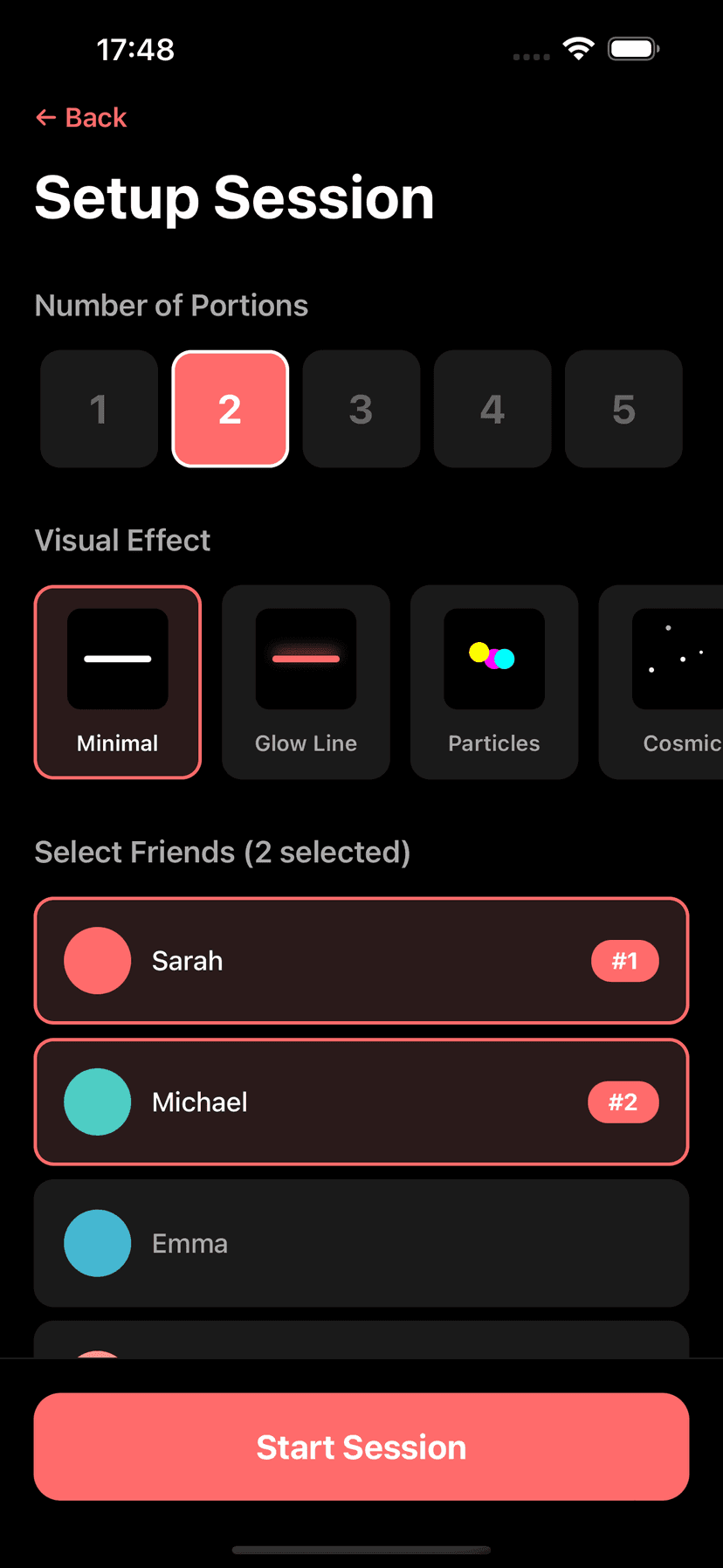 LLLine New Session Setup